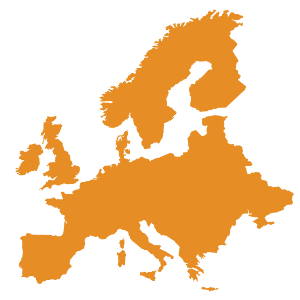 Map of UK and Europe